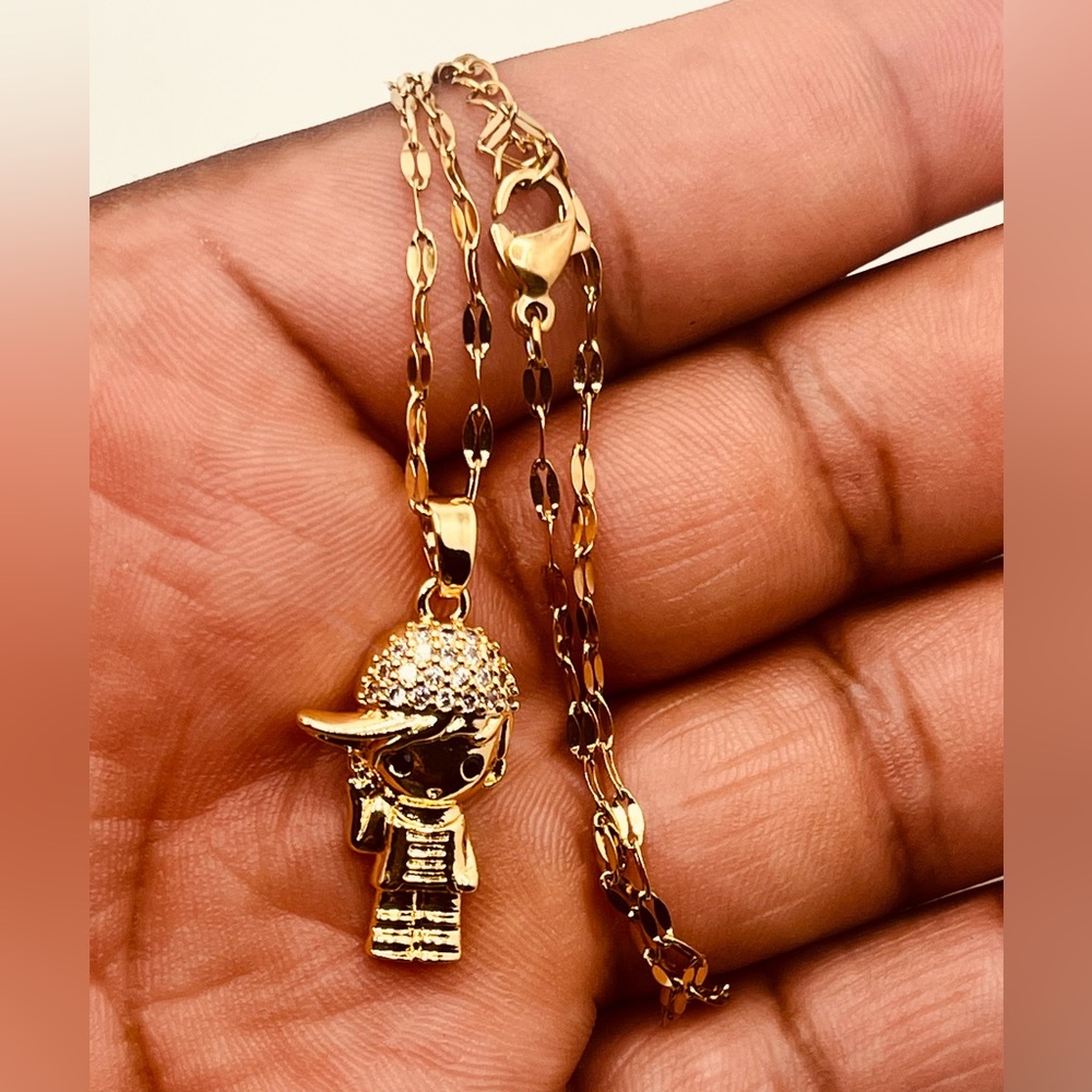 Gold plated necklace for women